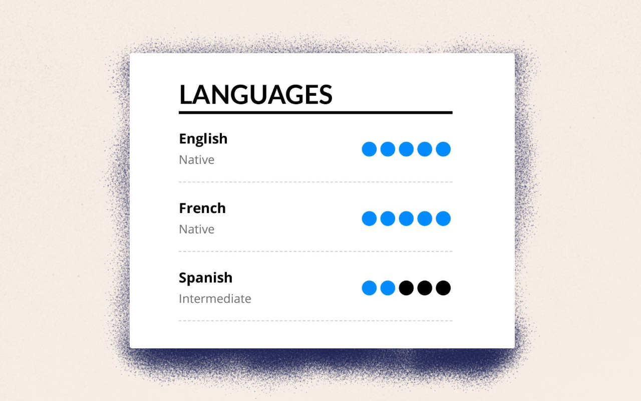 Enhancv Language Skills on Resume: How to Explain Proficiency & Fluency resume language skills
