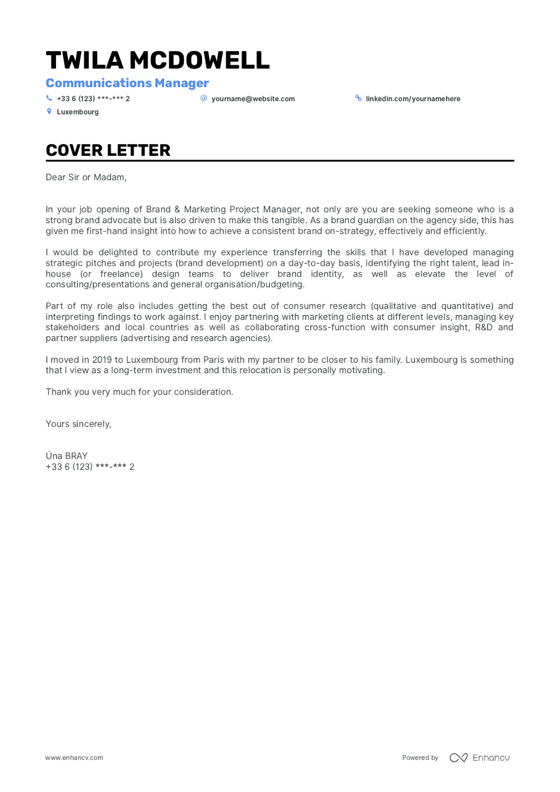 Enhancv Cover Letter Design: 5+ Tips & Examples for Success Cover letter design