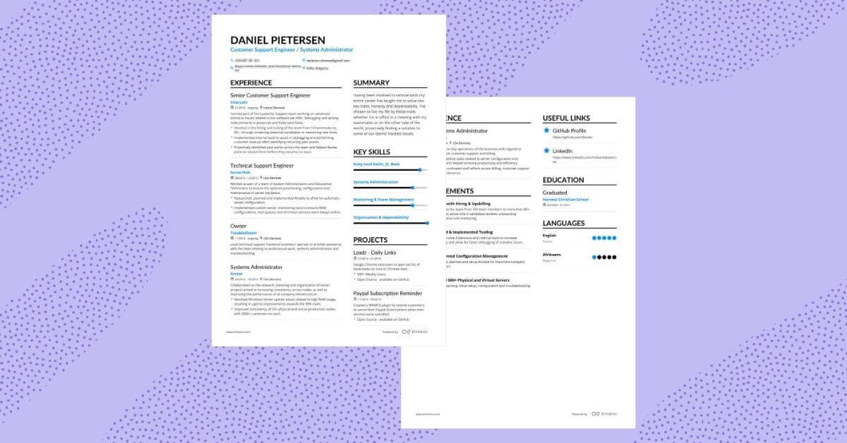 Enhancv Resume Styles: The Best Choice For Your Needs [20+ Tips And Examples] 