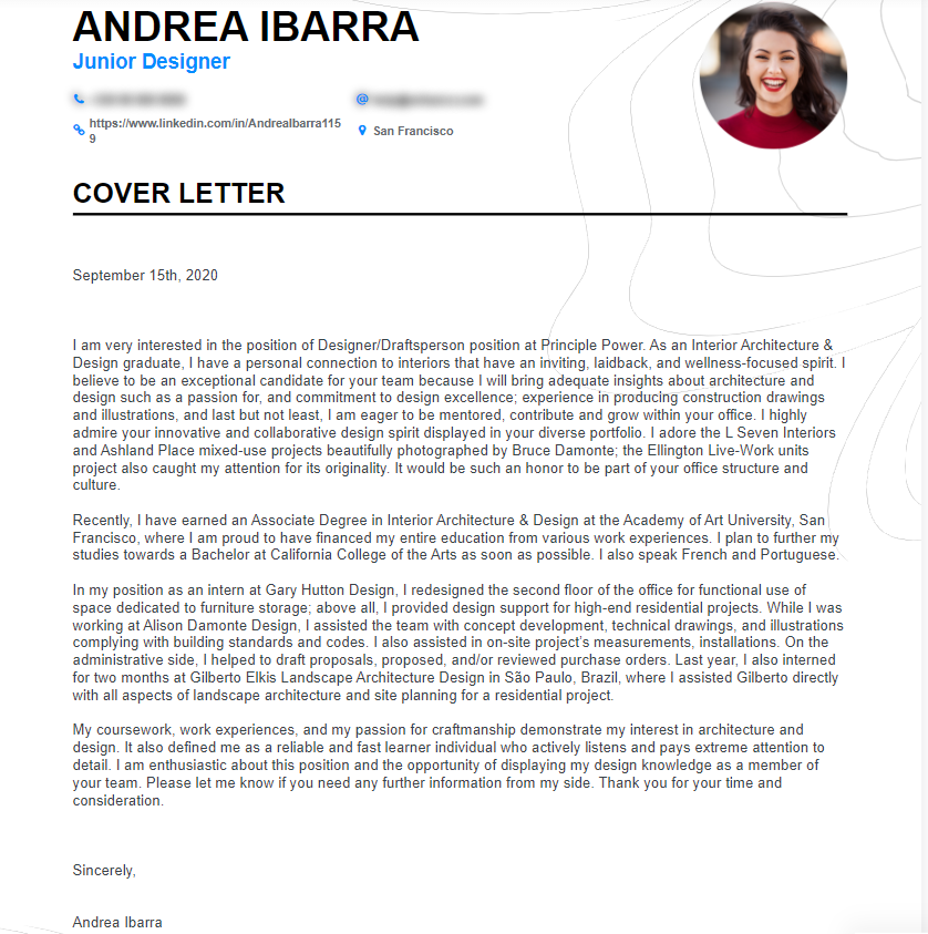 academic cover letter how long