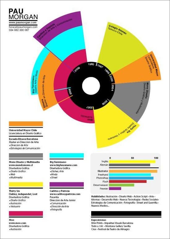 charts and graphs creative resume