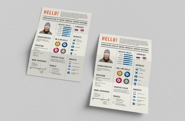 one page fold resume