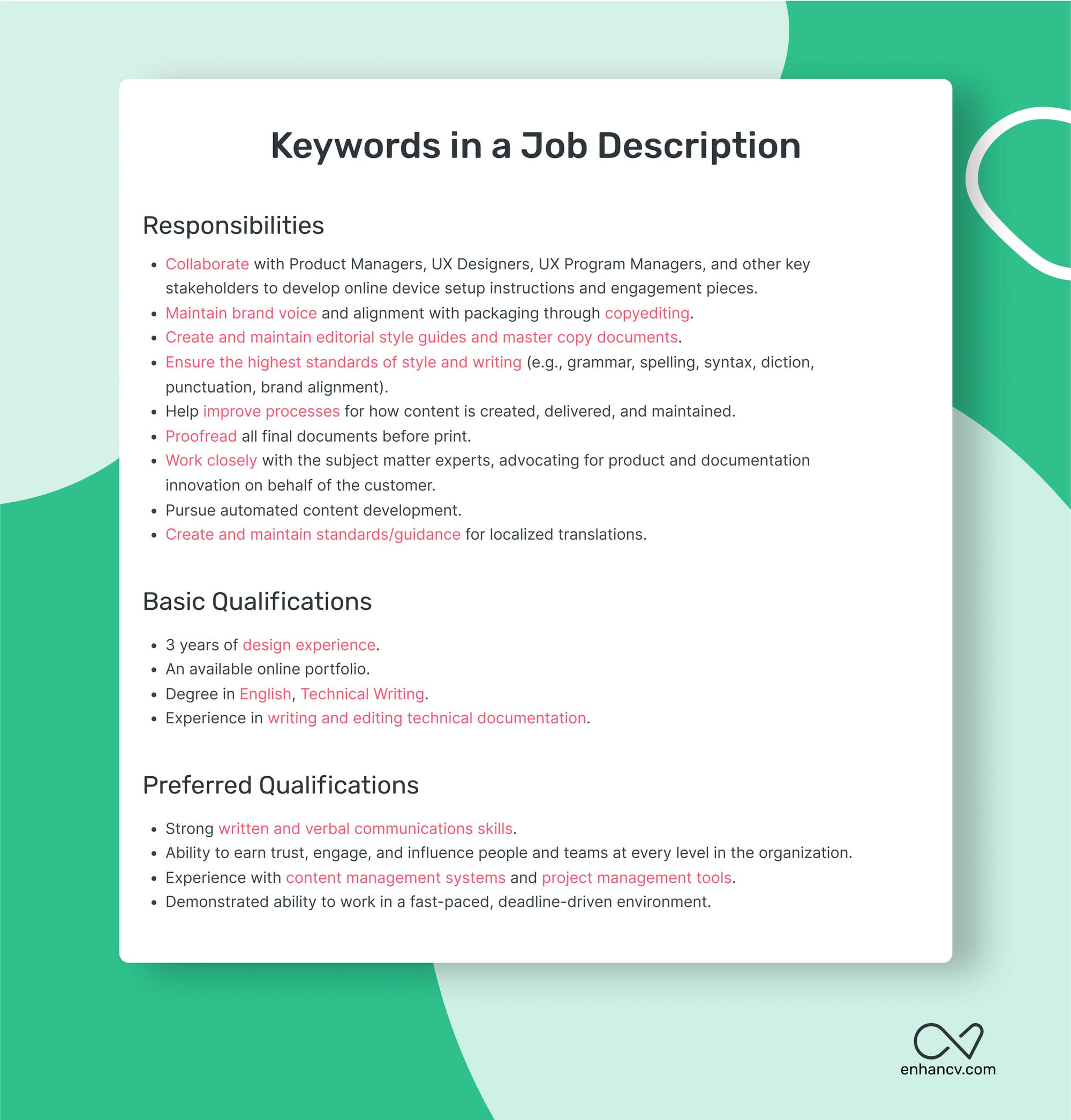 The Secret to Finding Keywords in Job Descriptions | Enhancv