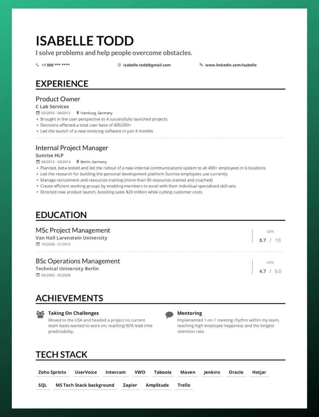 resume format objective fresher   38