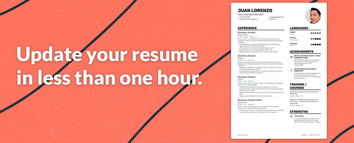 Enhancv How to Update Your Resume: Simple Changes With Big Effects 