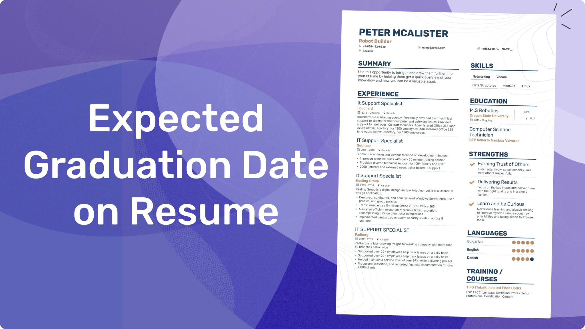 Expected Graduation Date On Your Resume Enhancv Free Word Template 