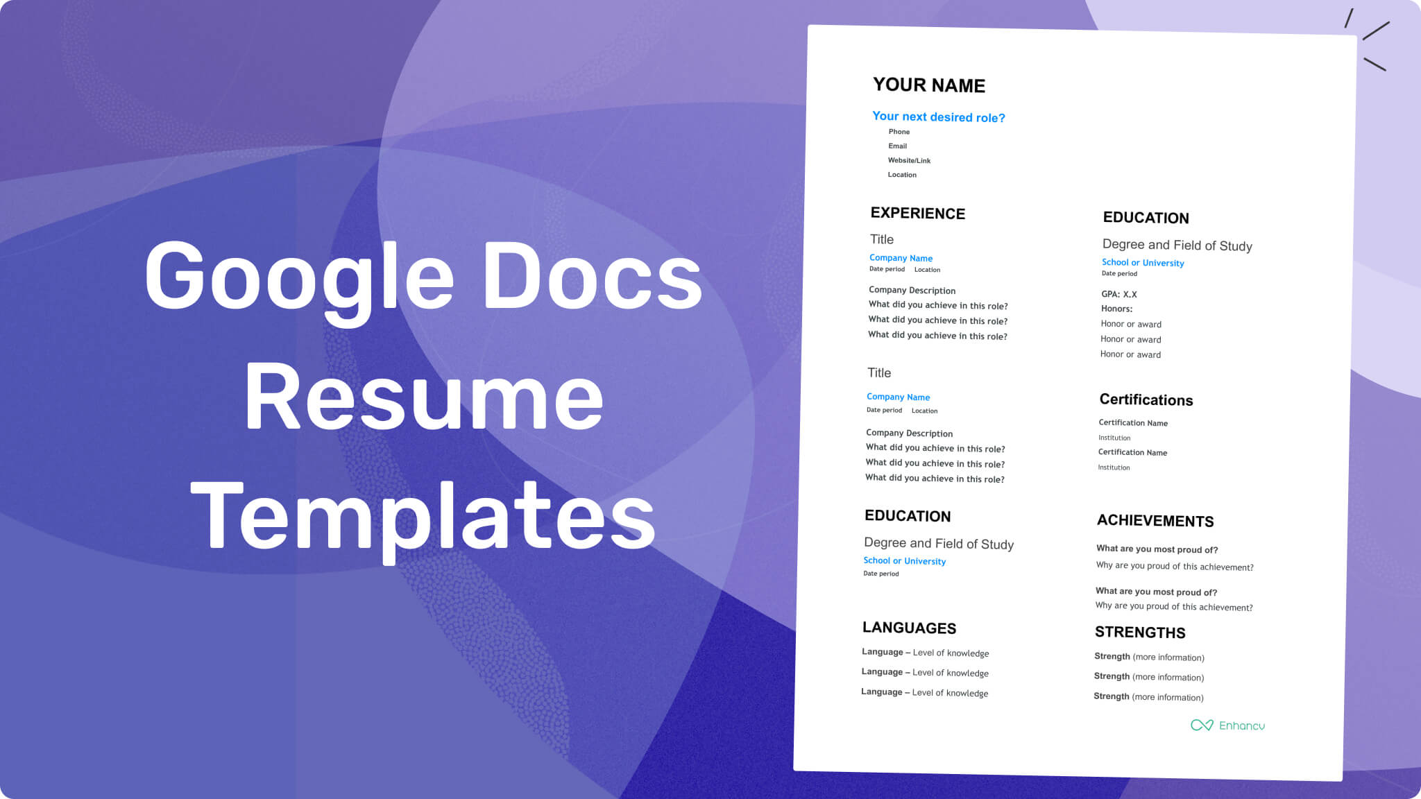 how to use google docs resume template