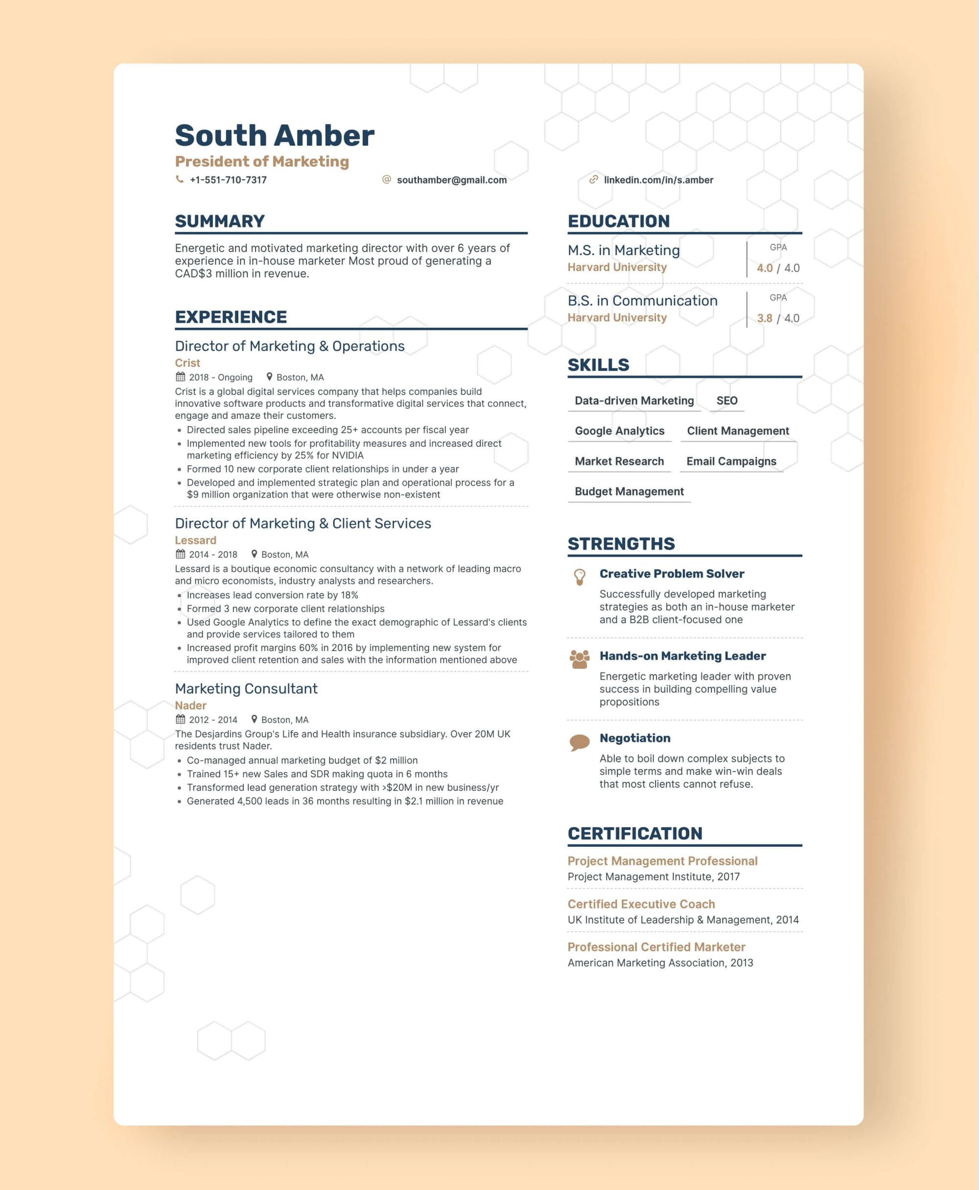 resume format for canada job application