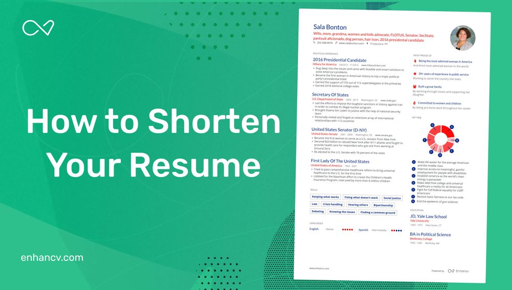 How to Shorten Your Resume Enhancv