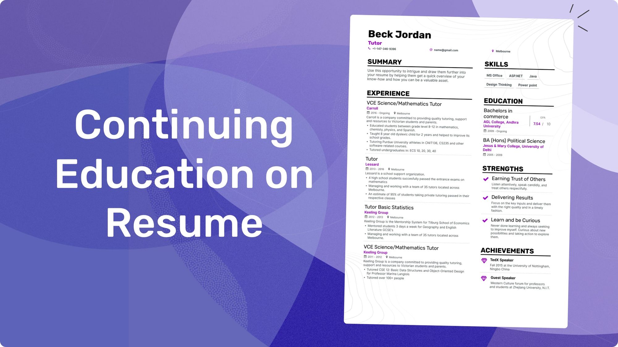 How to List Continuing Education on Your Resume