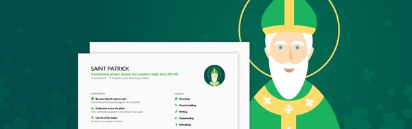 500 Irish Created A Resume For Saint Patrick. Here It Is!