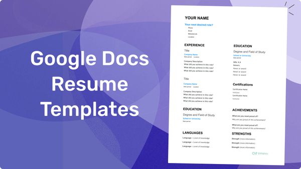 Google Docs Resume Templates