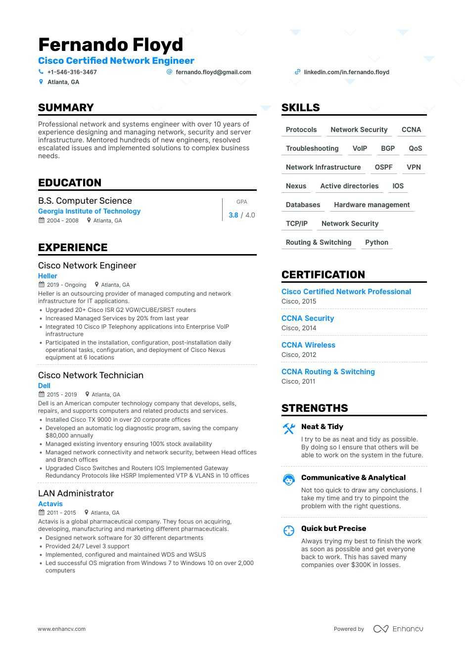 Network Engineer Resume Samples And Writing Guide For 2021