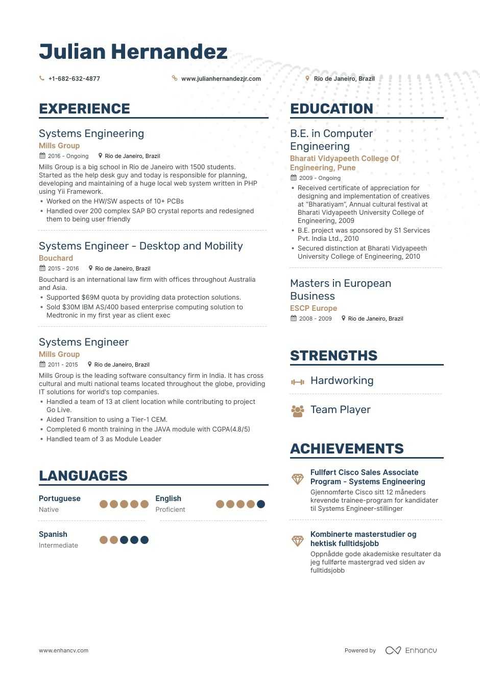 Systems Engineer Resume Examples Pro Tips Featured Enhancv
