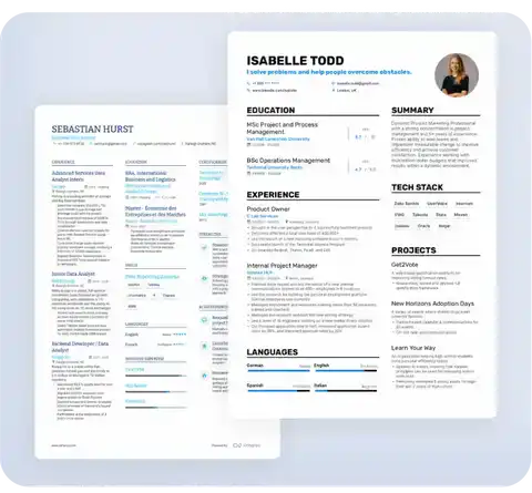 One-page CV templates image