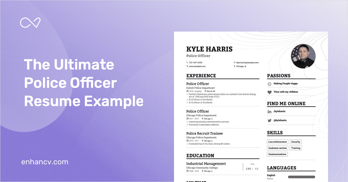 Police Ficer Resume Example And Guide For 2019