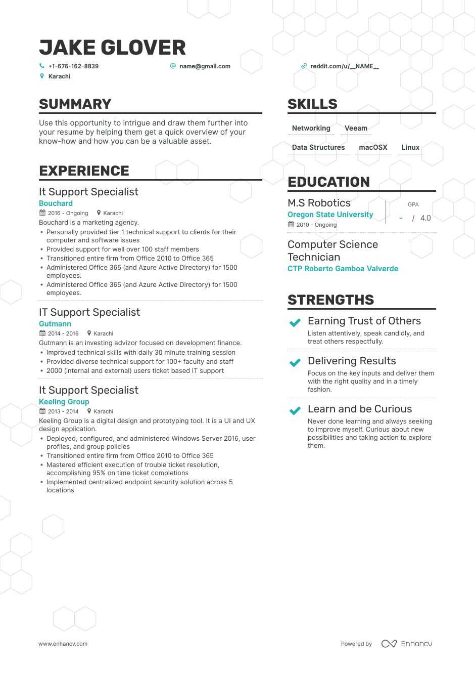 it support specialist resume example
