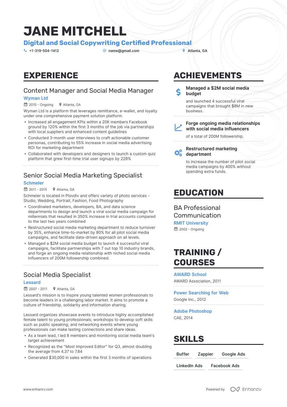Communication resume examples