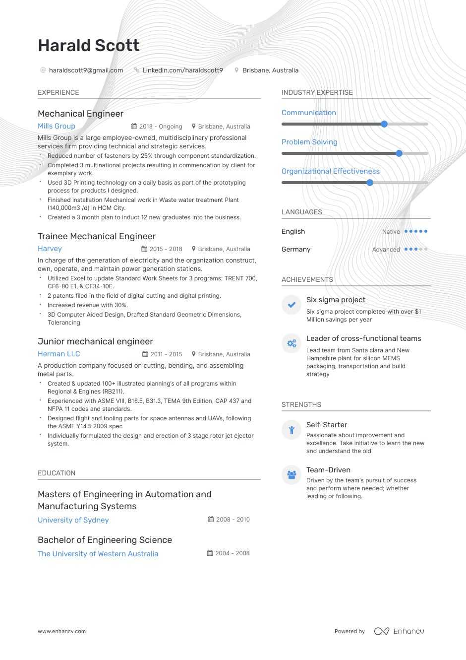 mechanical experience resume format free download