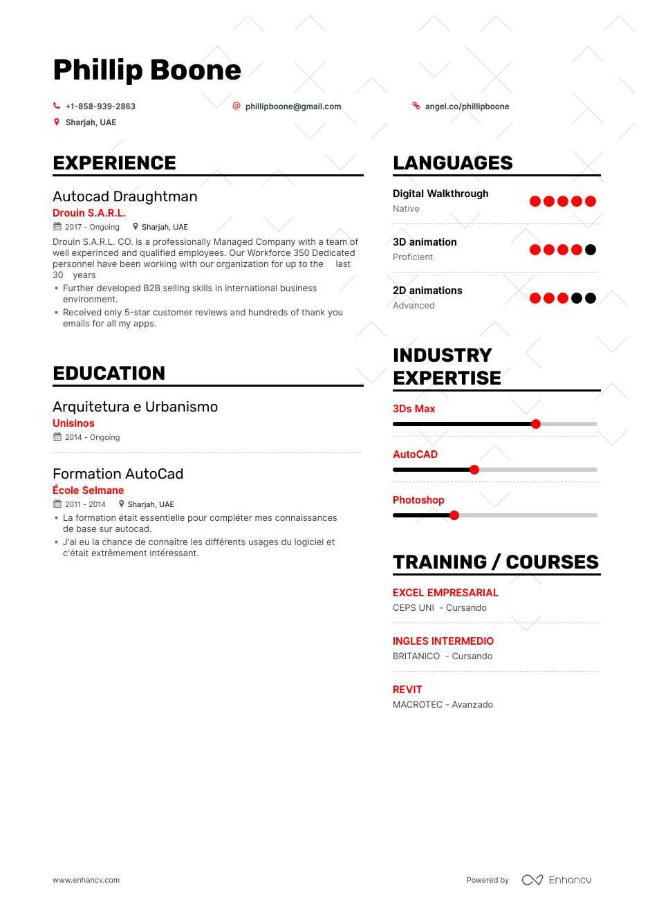 Download Autocad Resume Example For 2020 Enhancv Com