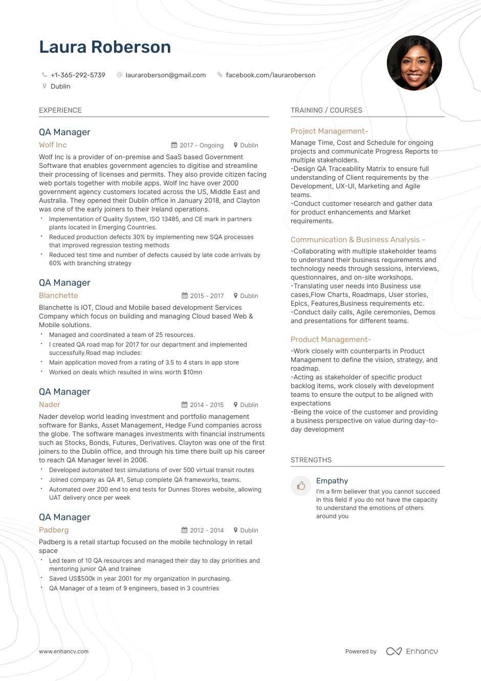 Top Qa Manager Resume Examples Samples For 2020 Enhancv