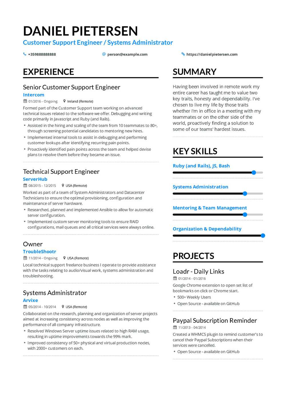 Exemple de CV d'un Analyste financier, Stagiaire, Étudiant