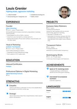 Louis's resume preview