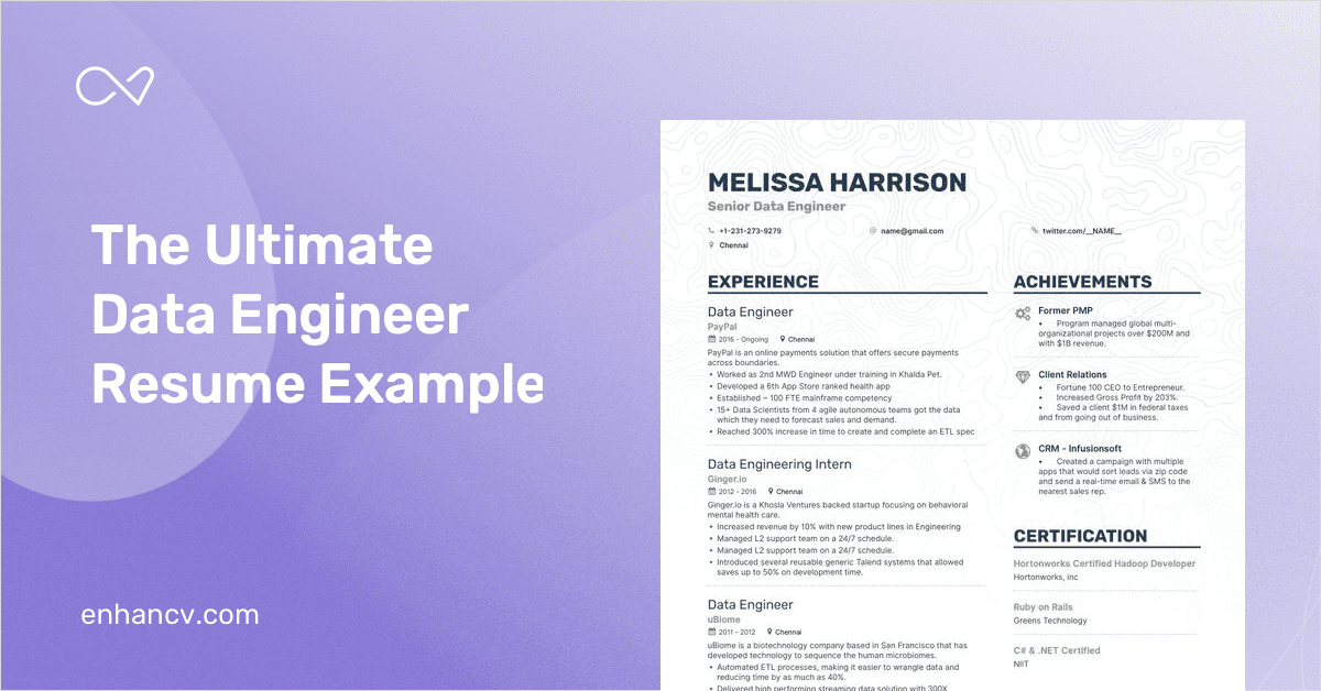 Data Engineer Resume Samples | Do’s and Don’ts for 2019