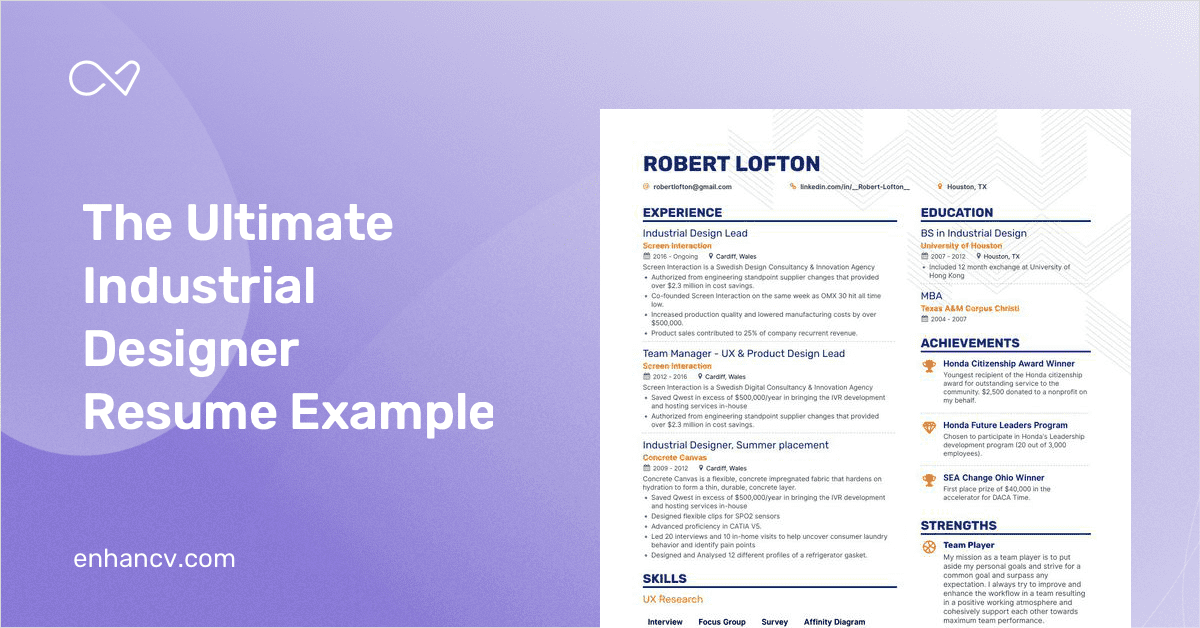 10+ Industrial Design Resume Samples | Industrial Design Resume Examples