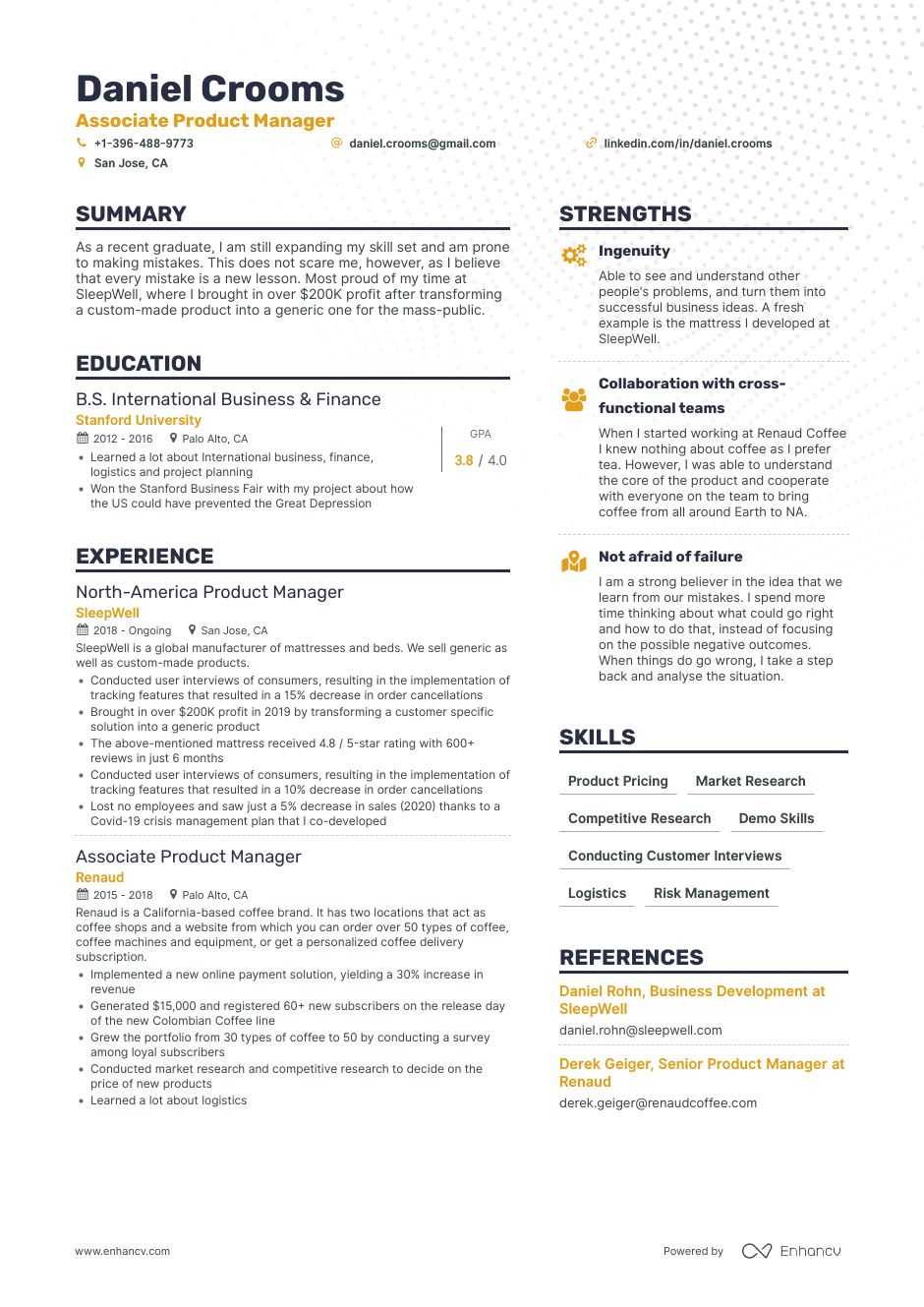 Product Manager Resume Examples Guide For 2021