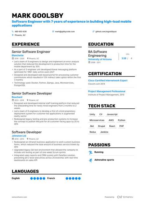 Tech Resume Examples, Template & Tips for 2021