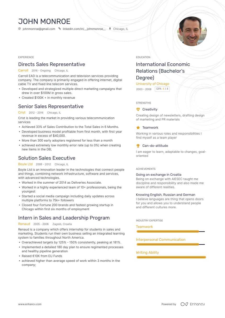 14 Sales Representative Resume Samples For 2020