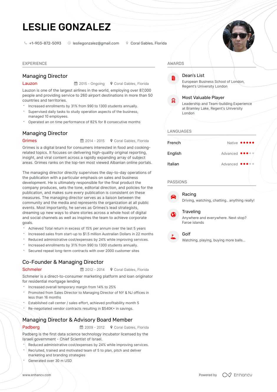 DOWNLOAD Managing Director Resume Example For 2020 Enhancv