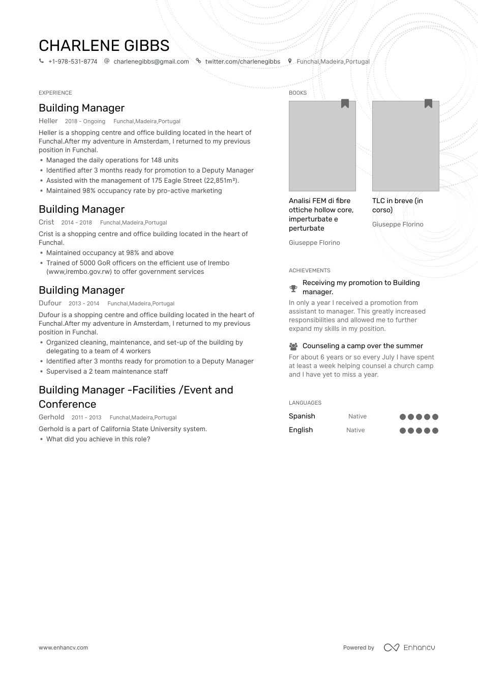Top Building Manager Resume Examples & Samples for 2020 ...