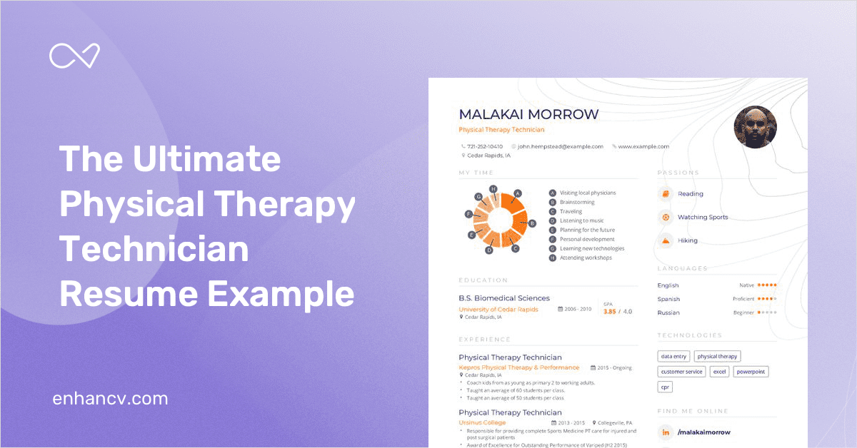 Physical Therapy Technician Resume Example and Guide for 2019