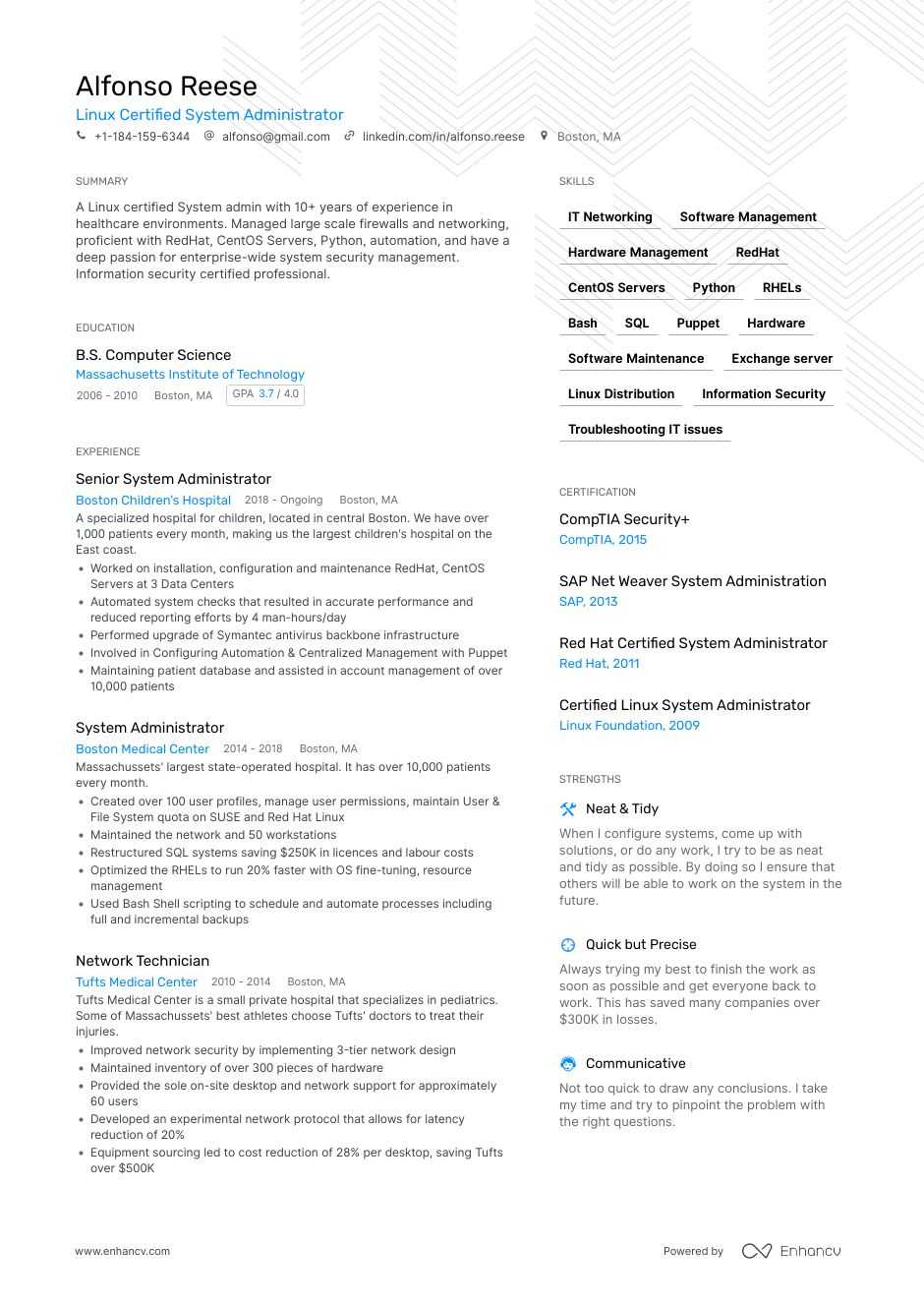 System Administrator Resume 4 Sys Admin Resume Examples Guide