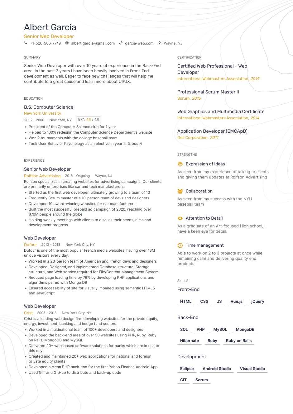 Web Developer Resume Guide for 2021: Examples and Shortcuts