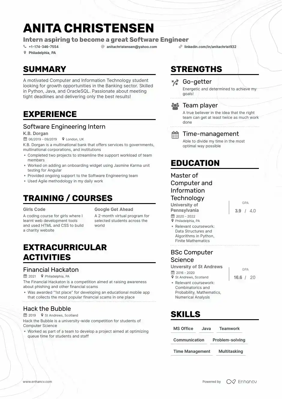 Entry Level resume