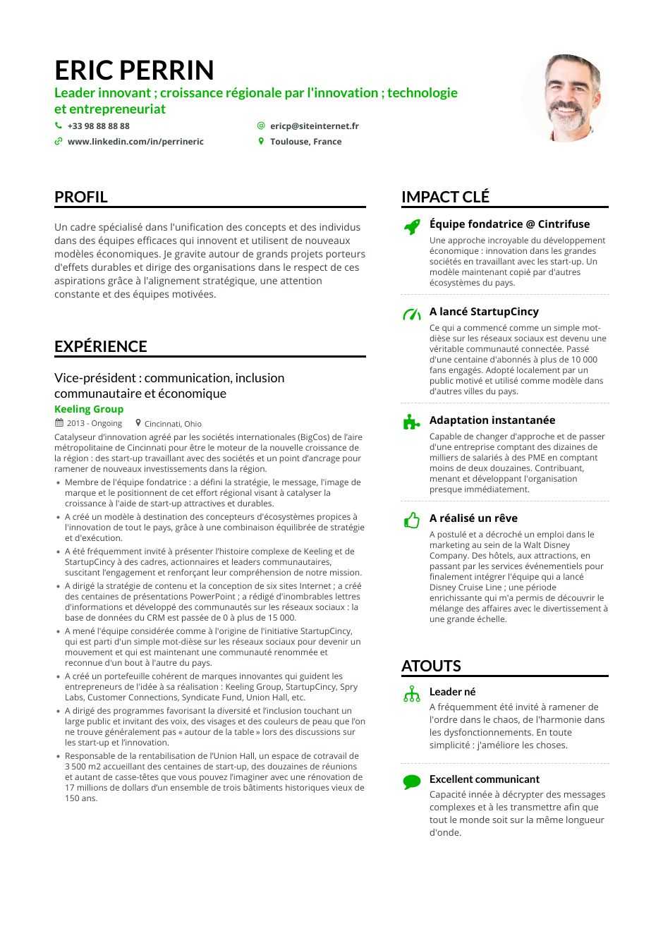 Exemples De Cv Marketing Nombreux Modeles