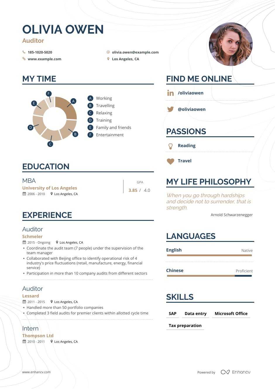 Best Auditor Resume Examples With Objectives Skills Templates