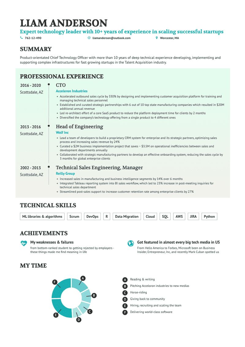 Timeline Resume Template | Chronological Resume Template 2021 | PDF & TXT