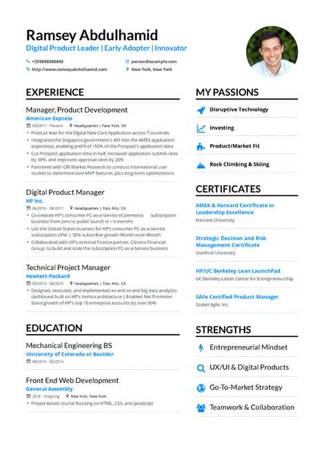 Product Manager Resume Example And Guide For 2019