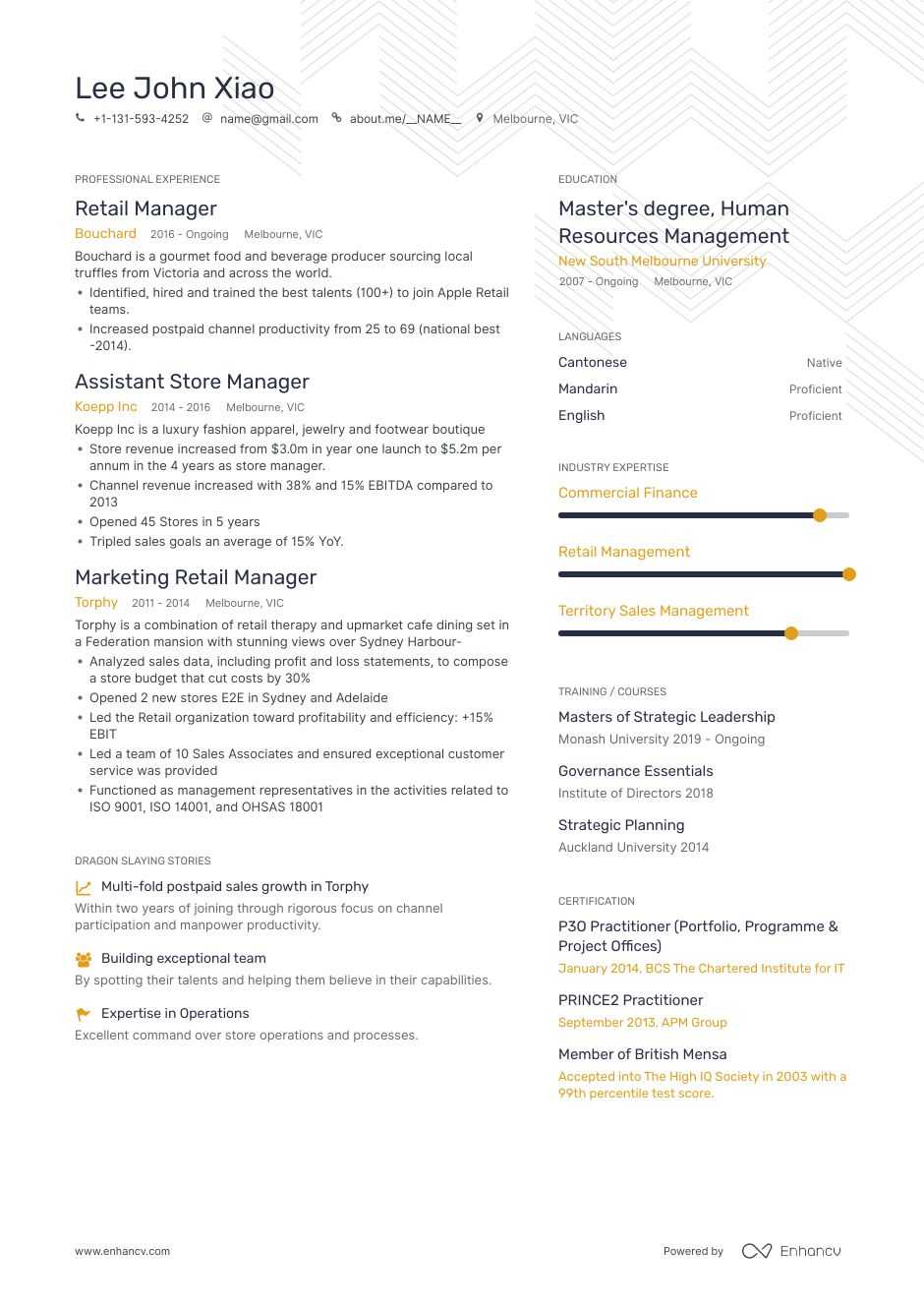resume headline examples for assistant manager