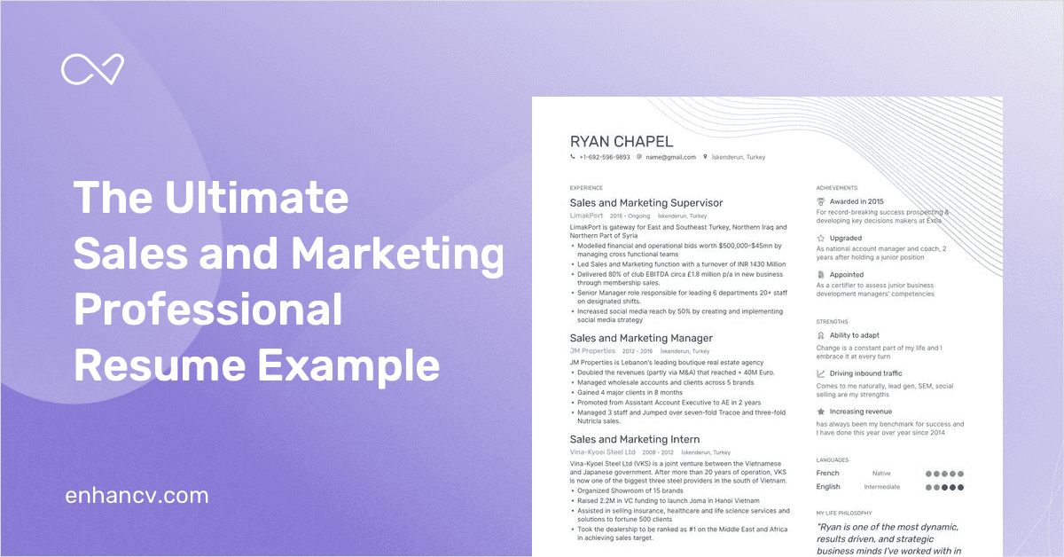 8 Sales And Marketing Resume Samples And Writing Guide   Sales And Marketing 