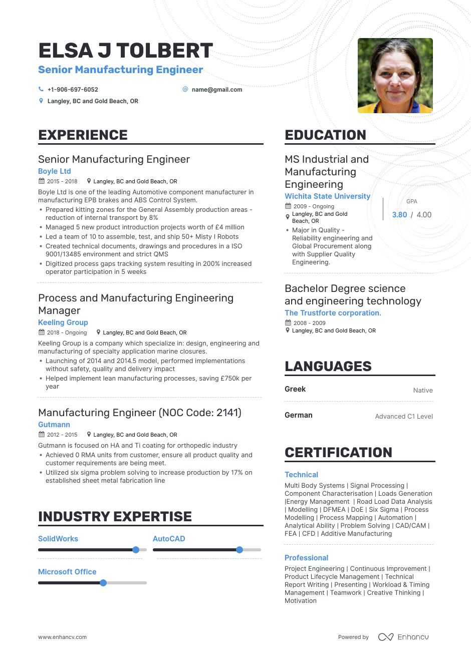 DOWNLOAD: Manufacturing Engineer Resume Example for 2020 ...