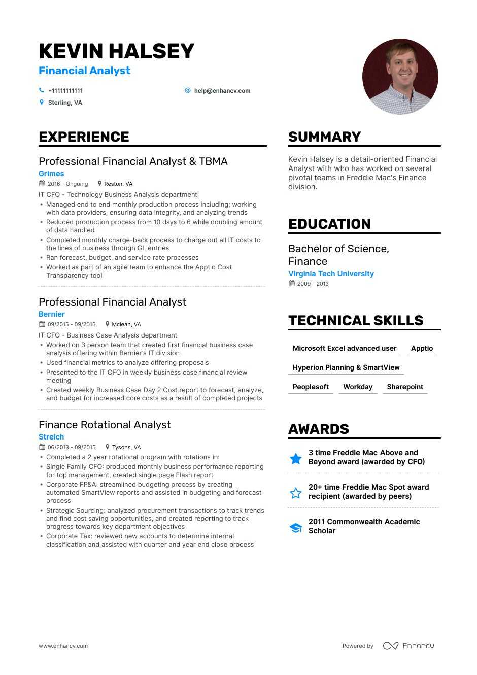 resume for entry level financial analyst