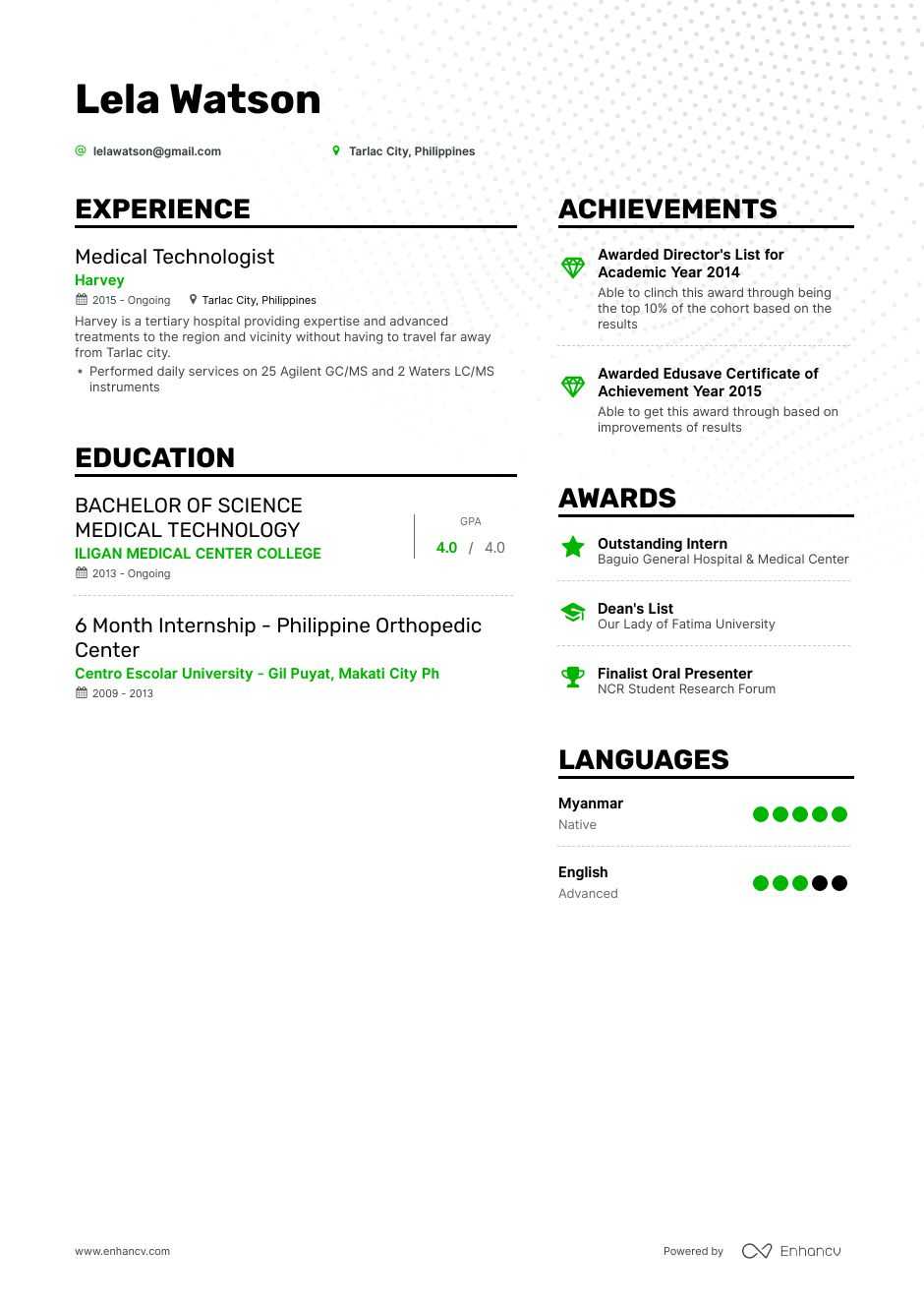 DOWNLOAD Medical Technologist Resume Example for 2020