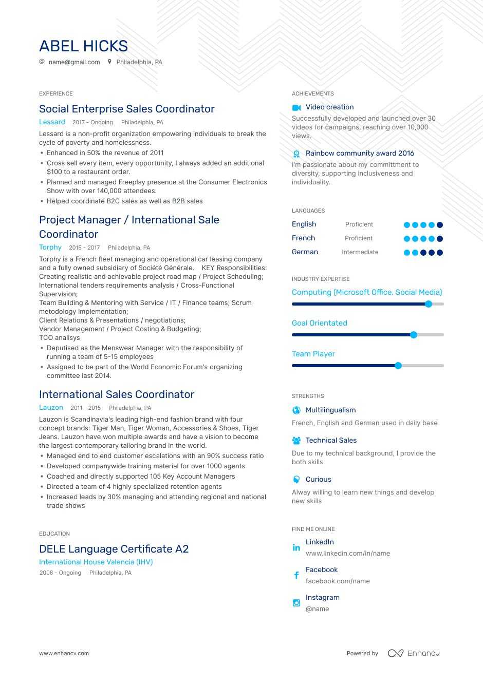 Resume format for sales coordinator jobs