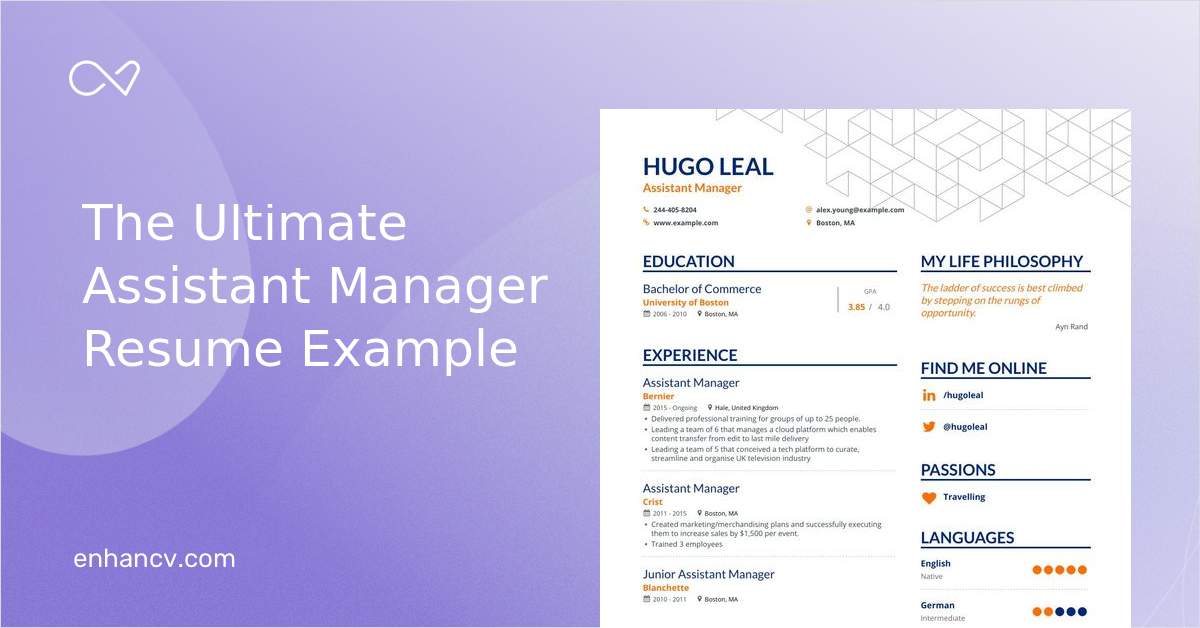 Assistant Manager Resume Examples And Skills You Need To Get Hired   Assistant Manager Resume F169a207f188637161146a188db0e2cb 