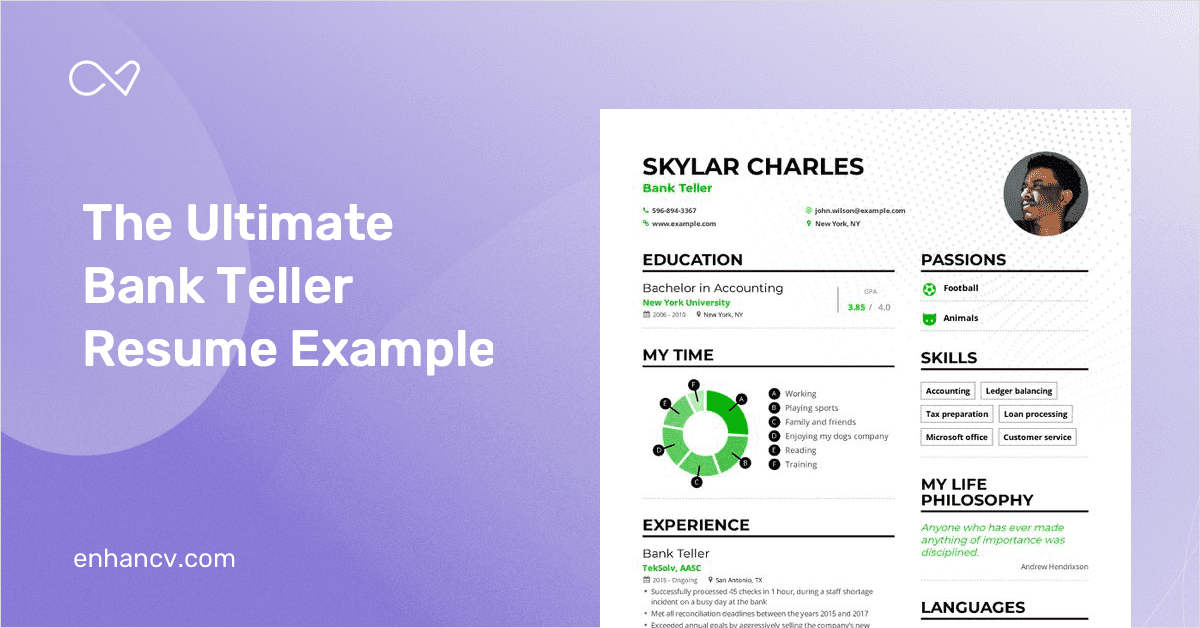 Bank Teller Resume Example And Guide For 2020